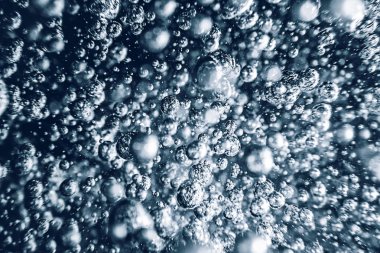 Sualtı kabarcıklar arka plan. Hava kabarcıkları su arka planda. 