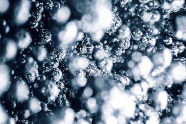 Sualtı kabarcıklar arka plan. Hava kabarcıkları su arka planda. 