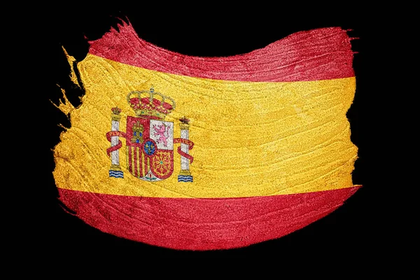 Grunge Bandera España Bandera España Con Textura Grunge Pincelada —  Fotos de Stock