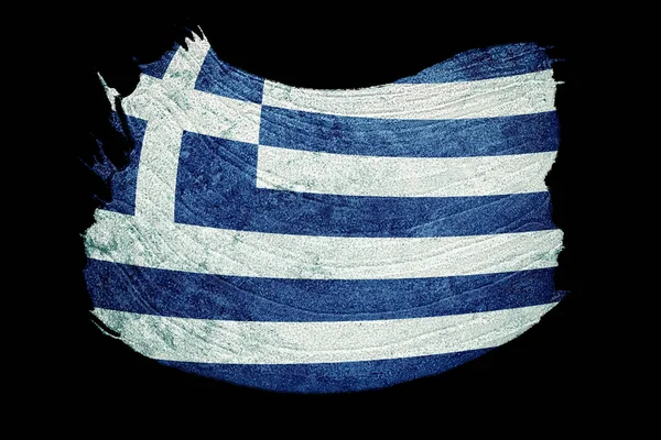 Grunge Bandera Grecia Bandera Grecia Con Textura Grunge Pincelada —  Fotos de Stock