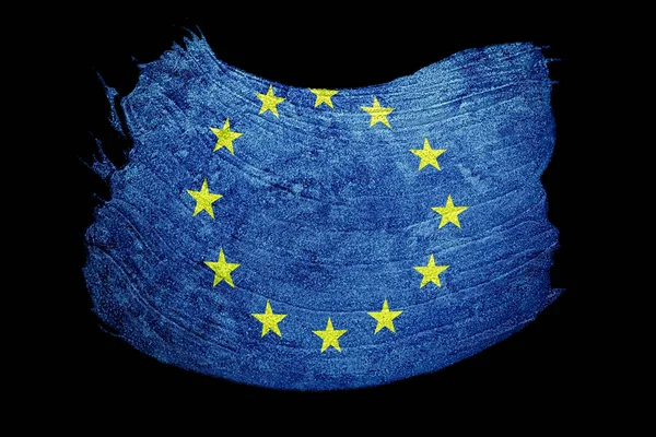Flaga Unii Grunge Europe Flaga Grunge Tekstury Udar Pędzla — Zdjęcie stockowe