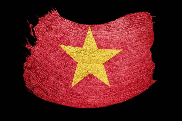 Grunge Bandera Vietnam Bandera Vietnam Con Textura Grunge Pincelada —  Fotos de Stock