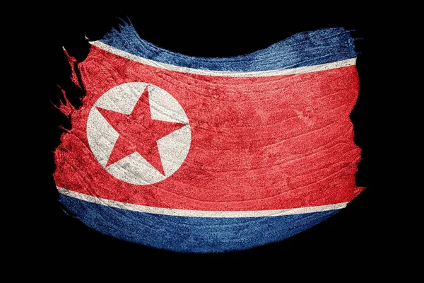 Grunge Bandera Corea Del Norte Bandera Corea Del Norte Con —  Fotos de Stock