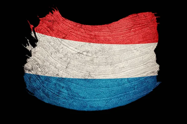 Гранж Люксембург Прапор Люксембурзький Прапор Грандж Текстурою Грубий Удар — стокове фото