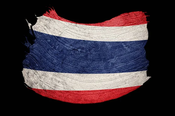 泰国国旗 泰国国旗与垃圾纹理 画笔描边 — 图库照片