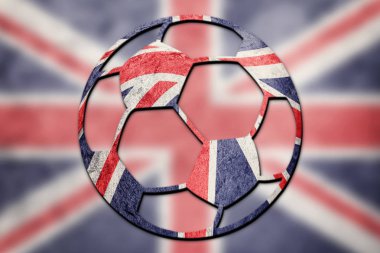 Futbol topu Ulusal Büyük Britanya bayrağı. Union Jack futbol topu.