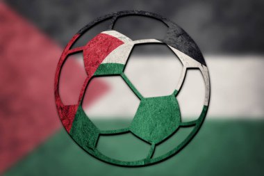 Futbol topu Filistin bayrağı. Palestine futbol topu