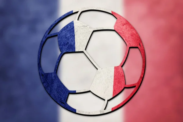 Soccer ball national France flag. France football ball.