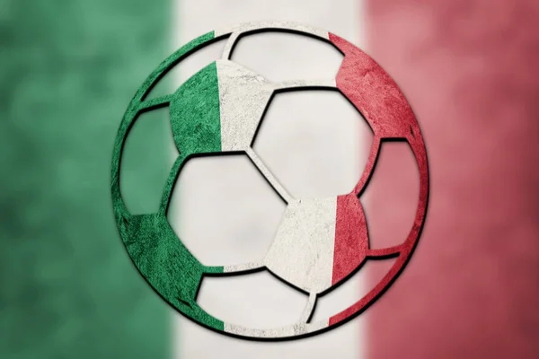 Soccer Ball National Italy Flag Italian Football Ball — Stock Photo, Image