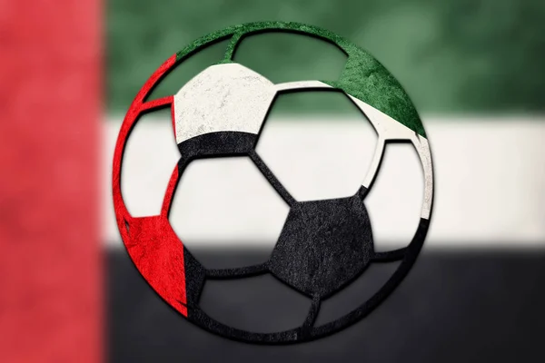 Флаг Оаэ Футболу Футбольный Мяч Оаэ — стоковое фото