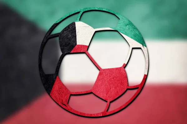 Soccer ball national Kuwait flag. Kuwait football ball.