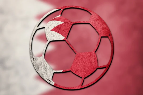 Bola Sepak Bola Nasional Bahrain Bendera Bola Sepak Bola Bahrain — Stok Foto
