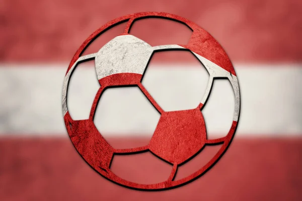 Bendera Nasional Sepak Bola Austria Bola Sepak Bola Austria — Stok Foto