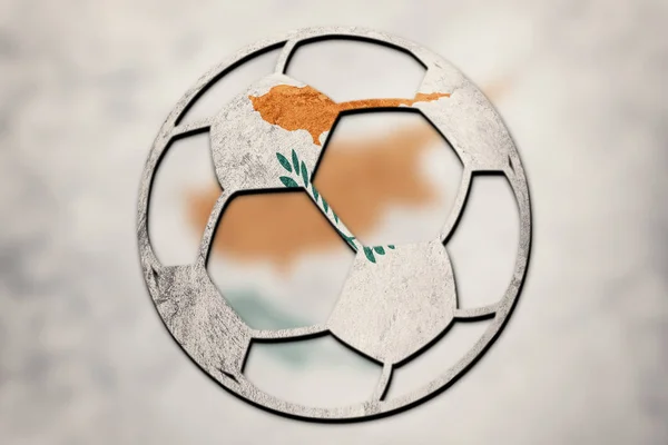 Soccer ball national Cyprus flag. Cyprus football ball