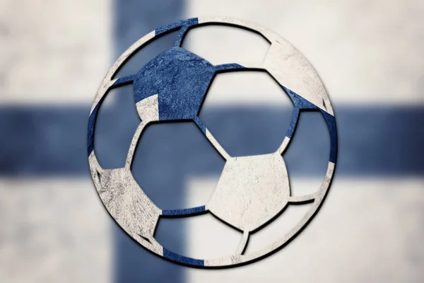 サッカー ボールのフィンランド国旗フィンランド サッカー ボール — ストック写真