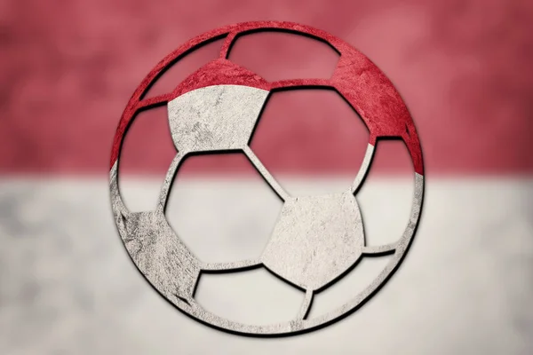 Soccer ball national Indonesia flag. Indonesia football ball