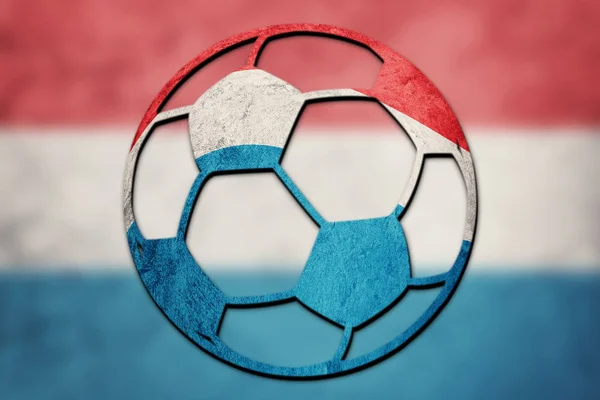 Soccer Ball National Luxembourg Flag Luxembourg Football Ball — Stock Photo, Image