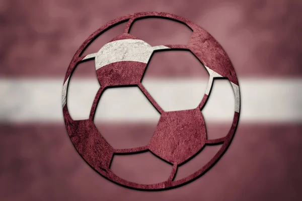 Fotboll Boll Lettland Flagga Lettland Fotboll Boll — Stockfoto