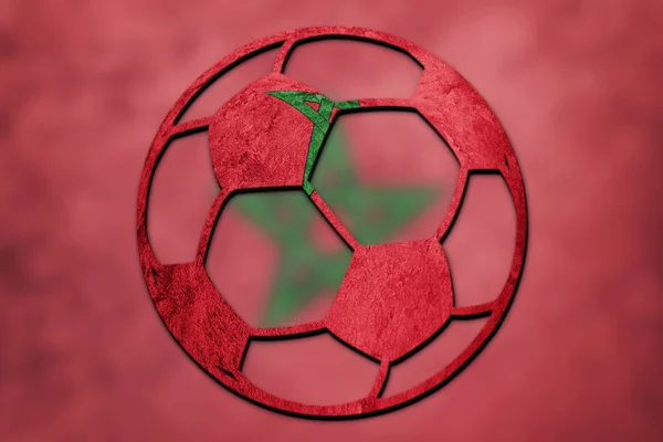 Soccer ball national Morocco flag. Morocco football ball