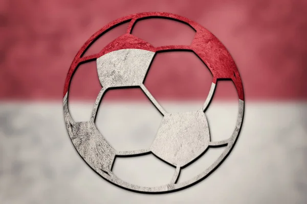 Bola Sepak Bola Nasional Monako Bendera Bola Sepak Bola Monaco — Stok Foto
