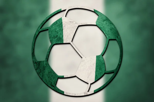 Soccer Ball National Nigeria Flag Nigeria Football Ball — Stock Photo, Image
