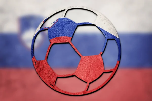 Soccer ball national Slovenia flag. Slovenia football ball