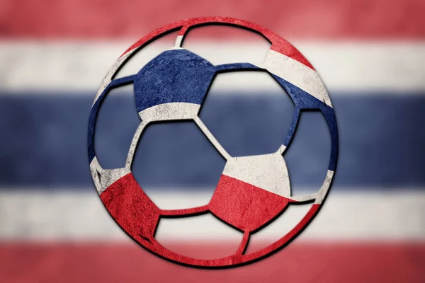 Futball Labda Thaiföld Zászlaja Thaiföld Futball Labda — Stock Fotó