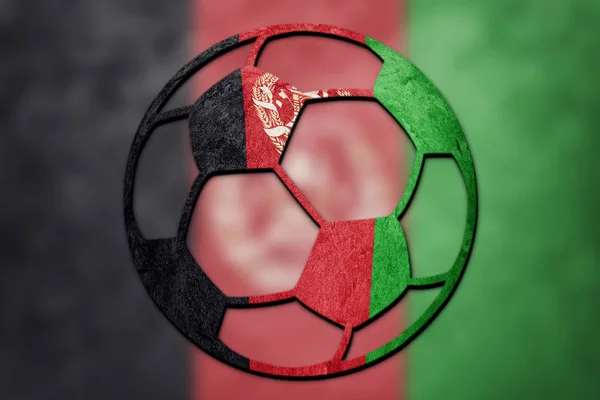 Футбольный Мяч Флаг Афганистана Футбольный Мяч Афганистана — стоковое фото