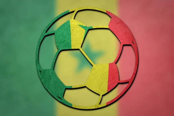 Fotbal Mingea Steagul Național Senegal Fotbal Senegal — Fotografie, imagine de stoc