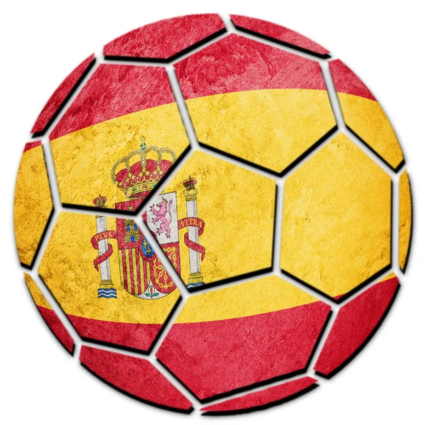 Soccer Ball National Spain Flag Spain Football Ball — Stock Photo, Image