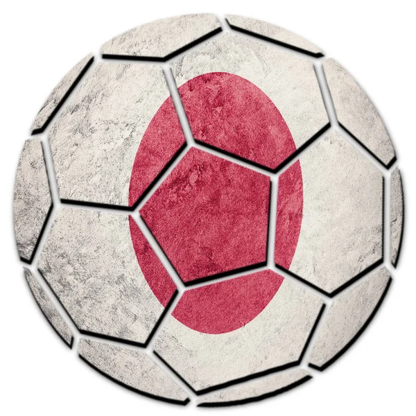 Bola Sepak Bola Bendera Nasional Jepang Bola Sepak Bola Jepang — Stok Foto