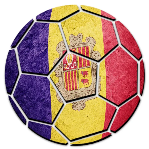 Soccer Ball National Andorra Flag Andorra Football Ball — Stock Photo, Image