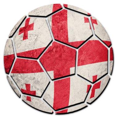 Futbol topu Ulusal Georgia bayrak. Georgia futbol topu
