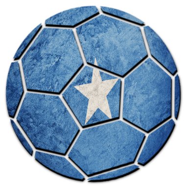 Futbol topu Ulusal Somali bayrağı. Somali futbol topu
