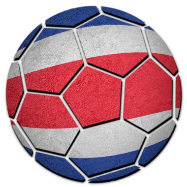 Futbol topu Ulusal Kosta Rika bayrak. Kosta Rika futbol topu