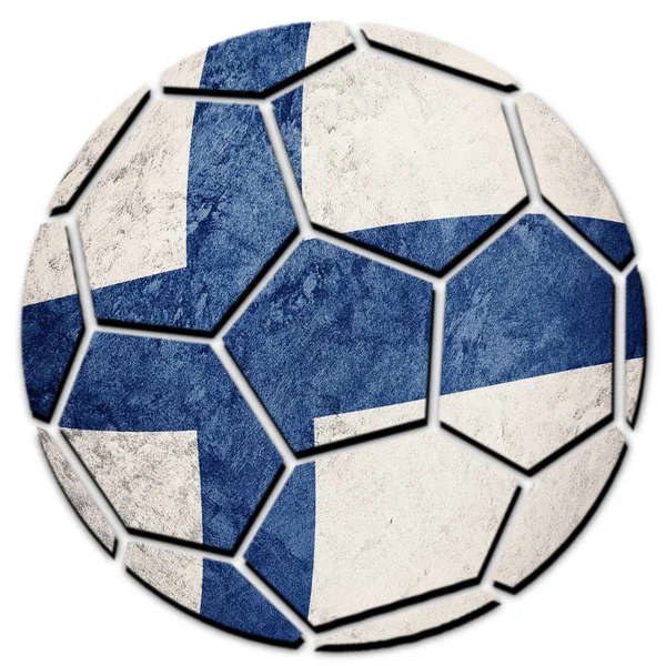 Bendera Nasional Sepak Bola Finlandia Bola Sepak Bola Finlandia — Stok Foto