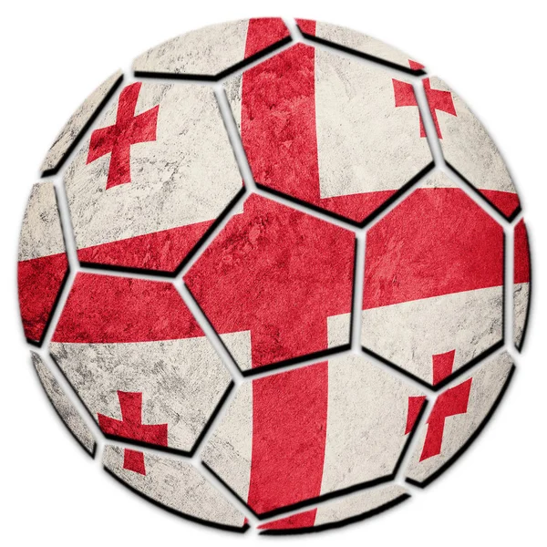 Fotboll Boll Georgien Flagga Georgien Fotboll Boll — Stockfoto