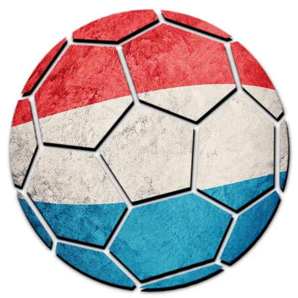 Bola Sepak Bendera Nasional Luksemburg Bola Sepak Bola Luxembourg — Stok Foto