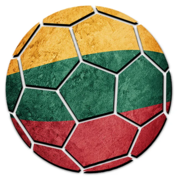 Bendera Nasional Sepak Bola Lithuania Bola Sepak Bola Lithuania — Stok Foto