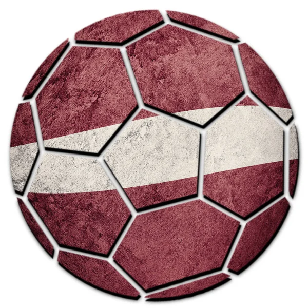 Futball Labda Lettország Zászlaja Lettország Futball Labda — Stock Fotó