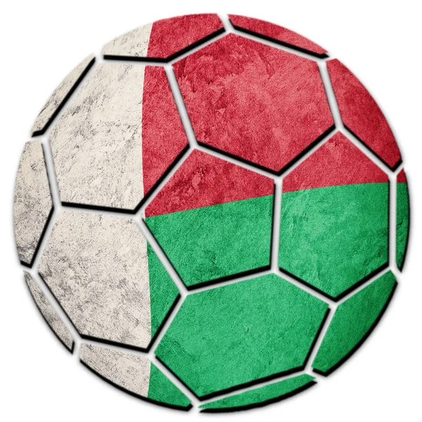 Bendera Nasional Sepak Bola Madagaskar Bola Sepak Bola Madagaskar — Stok Foto