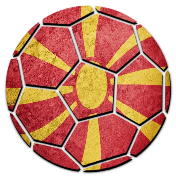 サッカー ボールのマケドニア国旗マケドニア サッカー ボール — ストック写真