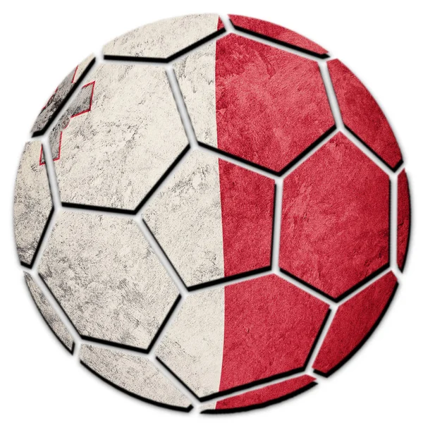 Fotboll Boll Malta Flagga Malta Fotboll Boll — Stockfoto