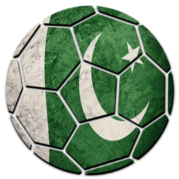Флаг Пакистана Футболу Футбольный Мяч Пакистана — стоковое фото