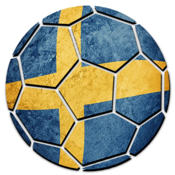 Soccer Ball National Sweden Flag Sweden Football Ball — Stock Photo, Image