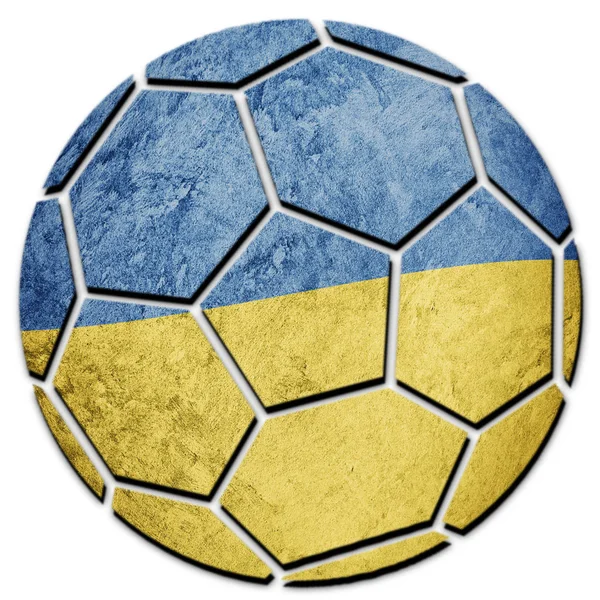 Bola Sepak Bola Bendera Nasional Ukraina Bola Sepak Bola Ukraina — Stok Foto