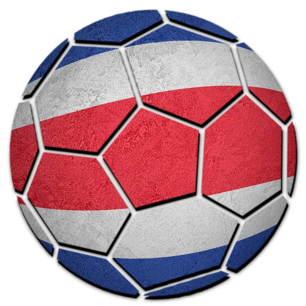 Ποδόσφαιρο Μπάλα Εθνική Σημαία Κόστα Ρίκα Κόστα Ρίκα Μπάλα Ποδοσφαίρου — Φωτογραφία Αρχείου