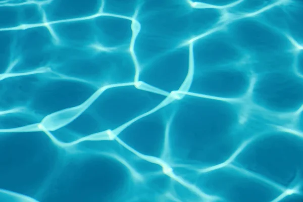 Schwimmbad Wasser Sonne Reflexion Hintergrund Wellenwasser — Stockfoto