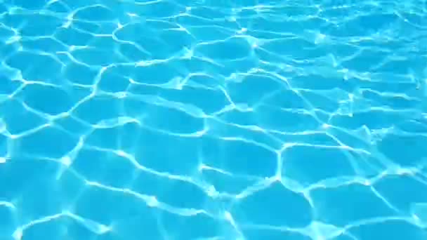 Piscina Agua Sol Reflejo Fondo Onda Agua — Vídeos de Stock