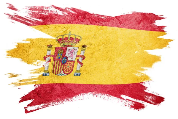 Grunge Bandera España Bandera España Con Textura Grunge Pincelada —  Fotos de Stock